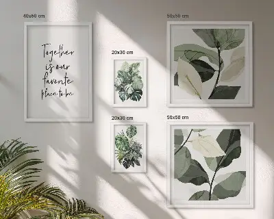 Modern növényi inspirációk képkészlet nappaliba