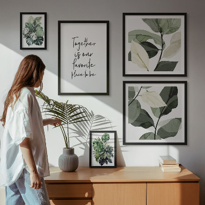 Képkészlet nappaliba Modern növényi inspirációk