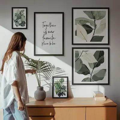 Modern növényi inspirációk képkészlet nappaliba