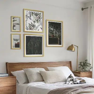 Zöld oázis növényi motívumok prémium keretezett kép válogatás