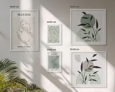 Prémium keretezett kép stílusos növényi grafika válogatás
