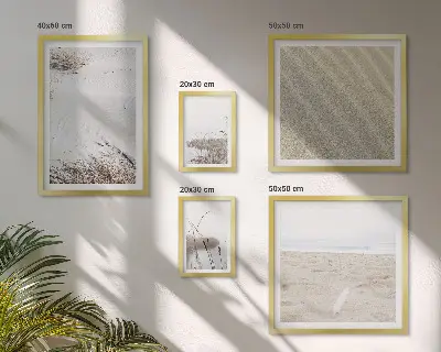 Dekorációs kép szett nappaliba minimalista tengerparti motívumokkal