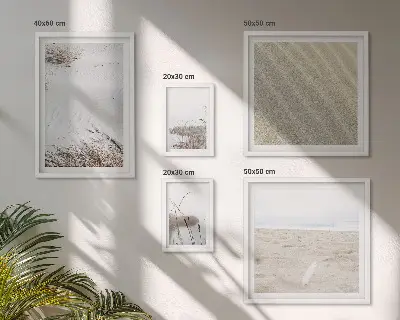 Dekorációs kép szett nappaliba minimalista tengerparti motívumokkal