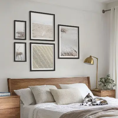 Dekorációs kép szett nappaliba minimalista tengerparti motívumokkal