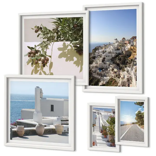 Santorini festői kilátásai képkészlet nappaliba