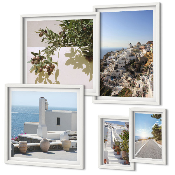 Képkészlet nappaliba Santorini festői kilátásai