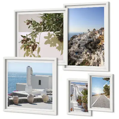 Santorini festői kilátásai képkészlet nappaliba