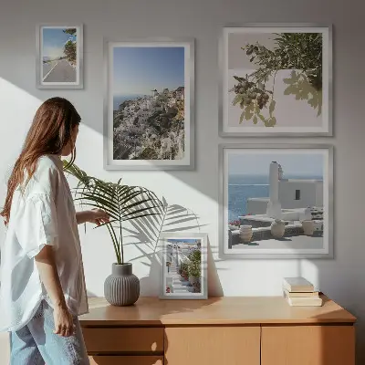 Santorini festői kilátásai képkészlet nappaliba