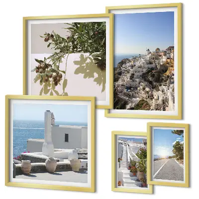 Santorini festői kilátásai képkészlet nappaliba