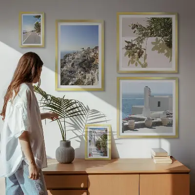 Santorini festői kilátásai képkészlet nappaliba
