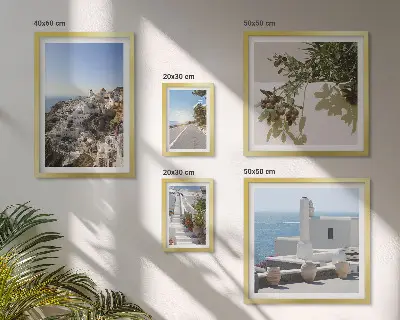 Santorini festői kilátásai képkészlet nappaliba