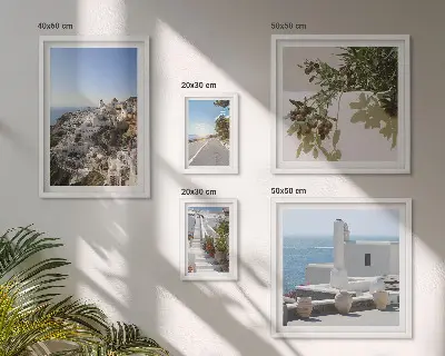 Santorini festői kilátásai képkészlet nappaliba