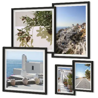 Santorini festői kilátásai képkészlet nappaliba