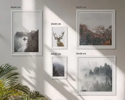 Vadvilági tájak dekorációs kép készlet nappaliba