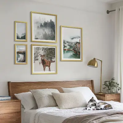 Természet vadvilág hegyek dekorációs képkészlet nappaliba