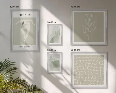 Prémium keretezett kép stílusos zöld grafikai témával