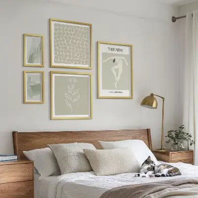 Prémium keretezett kép stílusos zöld grafikai témával