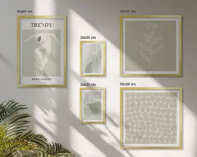 Prémium keretezett kép stílusos zöld grafikai témával