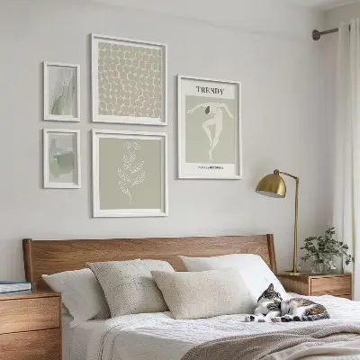 Prémium keretezett kép stílusos zöld grafikai témával