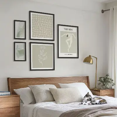 Prémium keretezett kép stílusos zöld grafikai témával