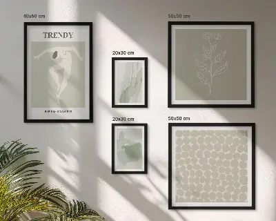 Prémium keretezett kép stílusos zöld grafikai témával
