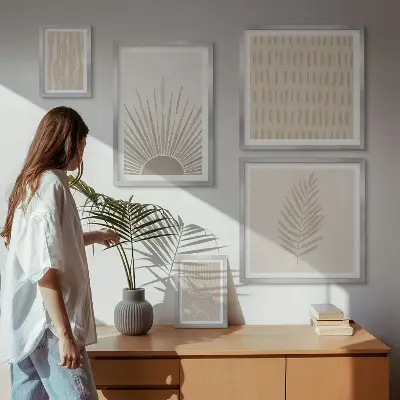 Prémium keretezett képválogatás stílusos természet és geometria motívumokkal