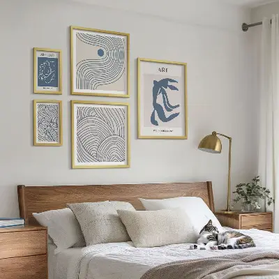 Absztrakt modern vonalak képkészlet nappaliba