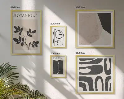 Stílusos minimalista grafika képkészlet nappaliba