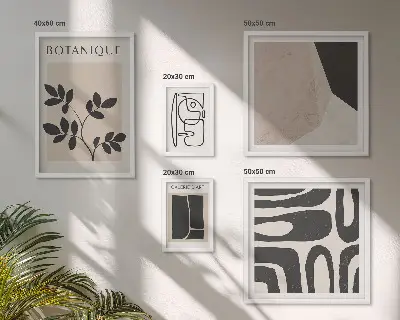 Stílusos minimalista grafika képkészlet nappaliba