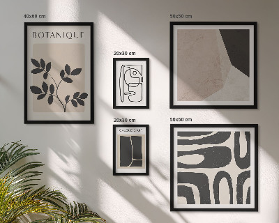 Képkészlet nappaliba Stílusos minimalista grafika