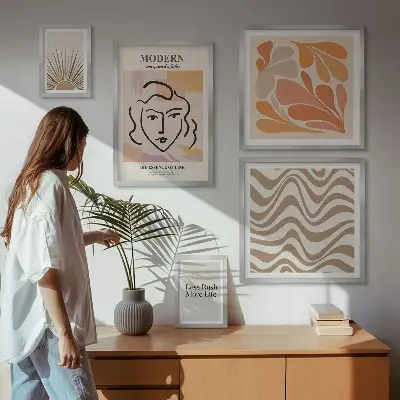 Prémium keretezett kép modern absztrakt stílusban