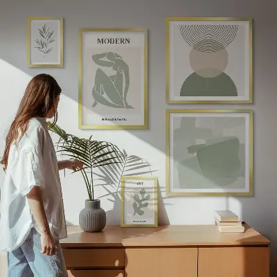 Dekorációs kép szett nappaliba modern absztrakt stílusban