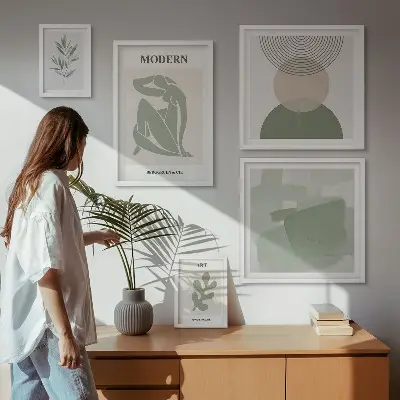 Dekorációs kép szett nappaliba modern absztrakt stílusban