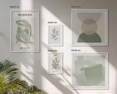 Dekorációs kép szett nappaliba modern absztrakt stílusban