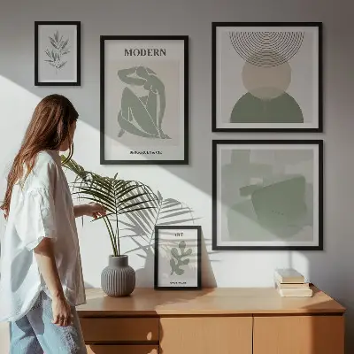 Dekorációs kép szett nappaliba modern absztrakt stílusban