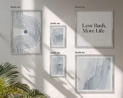 Képkészlet nappaliba modern minimalista grafikával