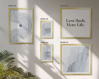 Képkészlet nappaliba modern minimalista grafikával