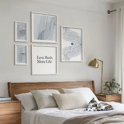 Képkészlet nappaliba modern minimalista grafikával