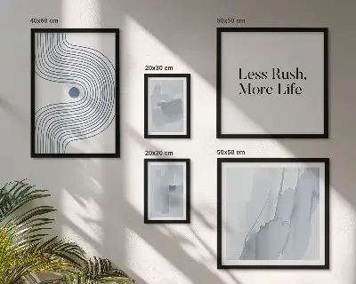 Képkészlet nappaliba modern minimalista grafikával