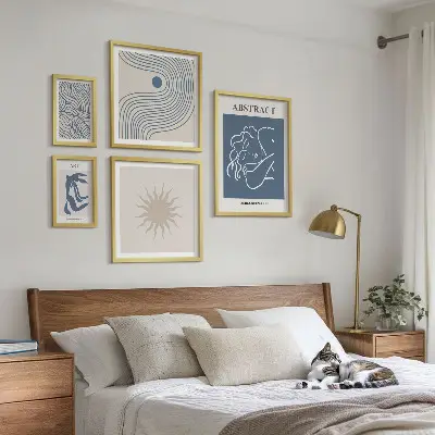 Stílusos absztrakt geometria prémium keretezett kép