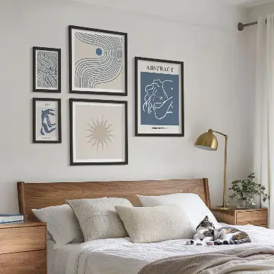 Stílusos absztrakt geometria prémium keretezett kép