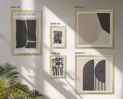 Prémium keretezett képválogatás stílusos minimalista grafikával