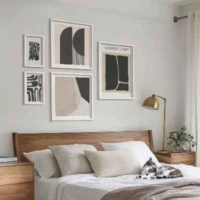 Prémium keretezett képválogatás stílusos minimalista grafikával