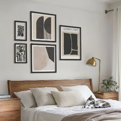 Prémium keretezett képválogatás stílusos minimalista grafikával