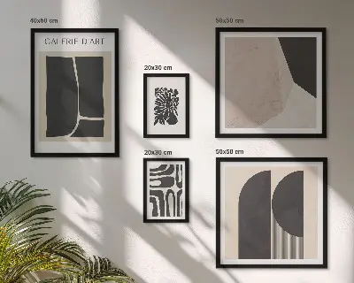 Prémium keretezett képválogatás stílusos minimalista grafikával