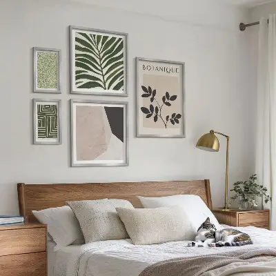 Dekorációs képkészlet modern növényi inspirációkkal nappaliba