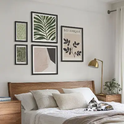 Dekorációs képkészlet modern növényi inspirációkkal nappaliba