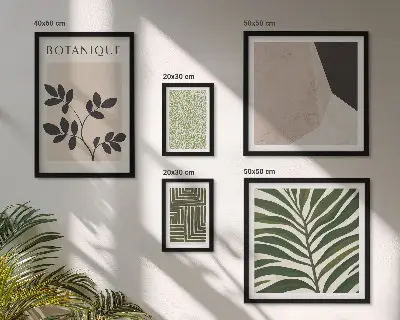 Dekorációs képkészlet modern növényi inspirációkkal nappaliba