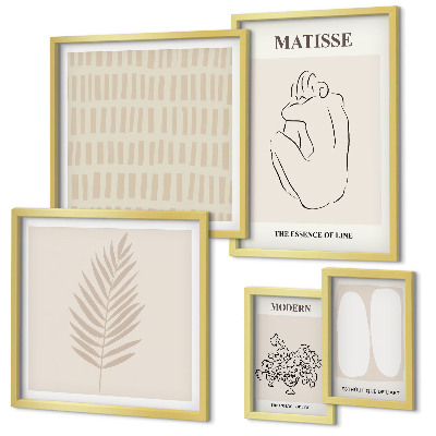 Képkészlet nappaliba Minimalista stílusú formák