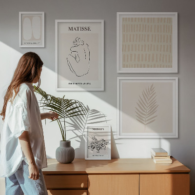 Képkészlet nappaliba Minimalista stílusú formák